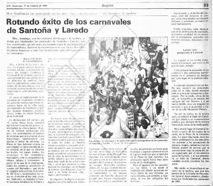 Articulo Diario Montañes 05 de Enero 1985