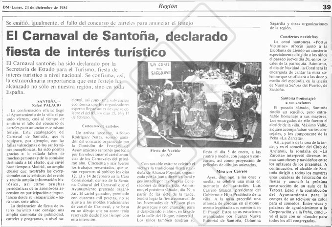Articulo Diario Montañes 05 de Enero 1985